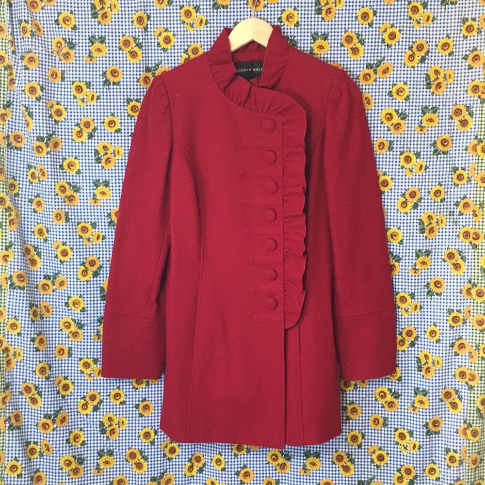 Antonio Melani wool red coat